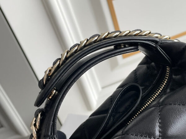 Chanel 23C Round Cruise Pouch Black Bag - Image 3