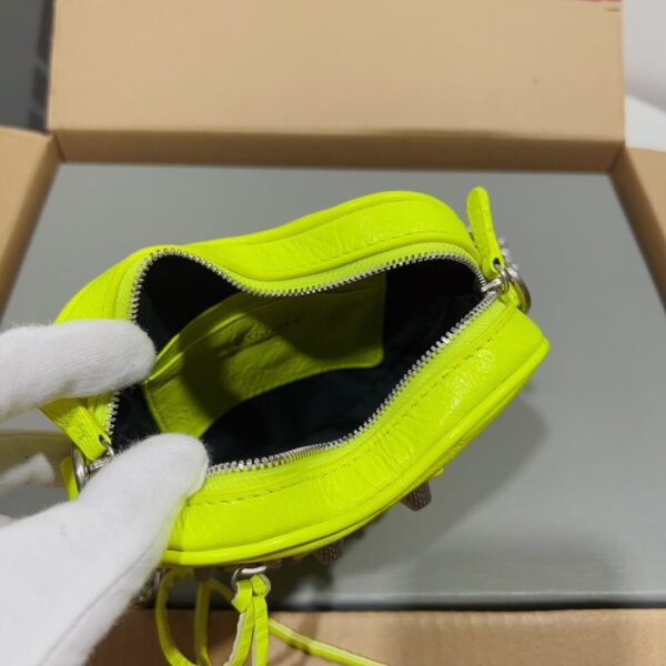 Lime Green Heart Rivet Bag - Image 3