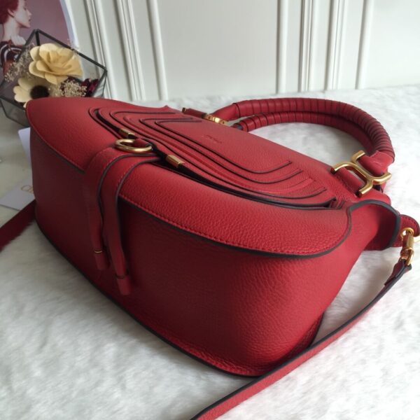 Chloe Marcie Double Carry Red Bag - Image 2