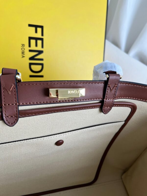 Fendi Women’s X-tote Bag In Canvas With Thread-embroidered Ff Monogram - Image 2