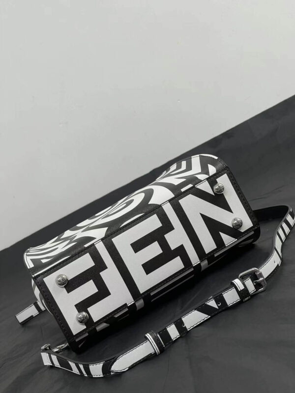 Fendi Peekaboo Bag Capsule Leather Black/White - Image 2