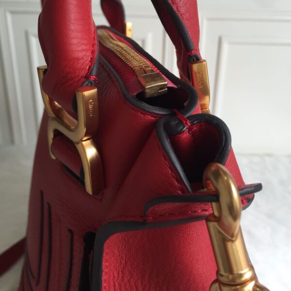 Chloe Marcie Double Carry Red Bag - Image 3