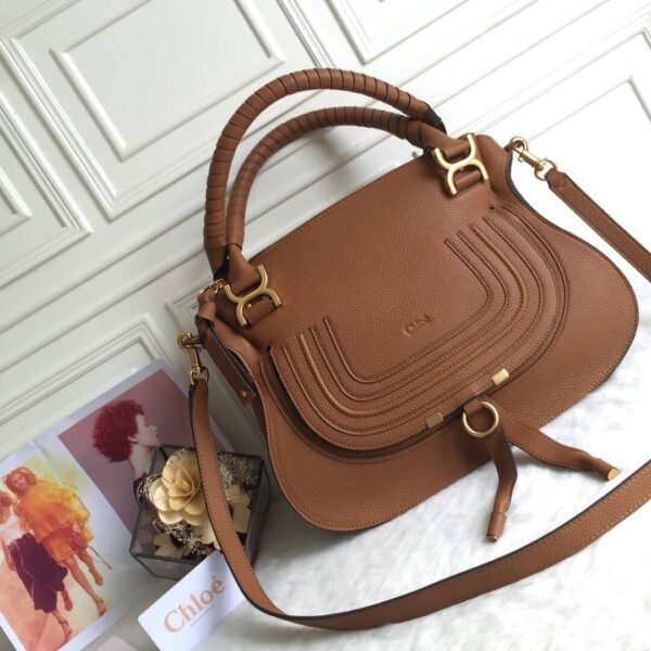Chloe Marcie Double Carry Brown Bag