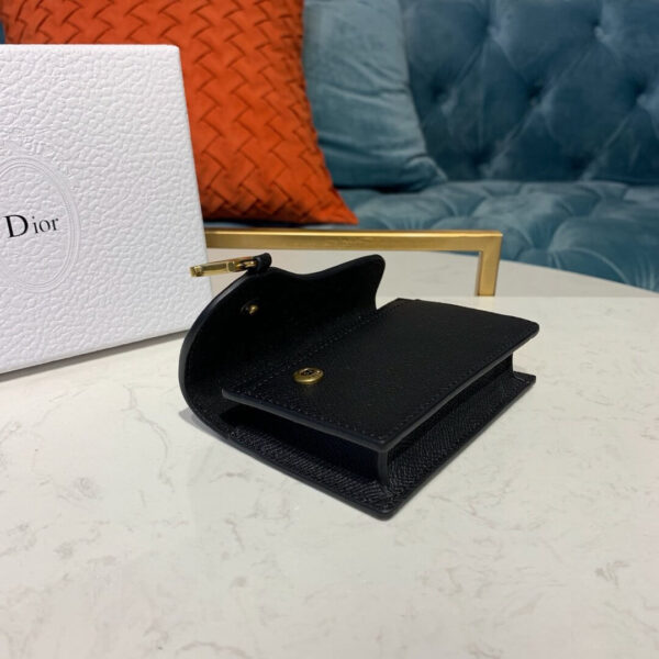 Dior Saddle Flap Card Holder Black - Image 6