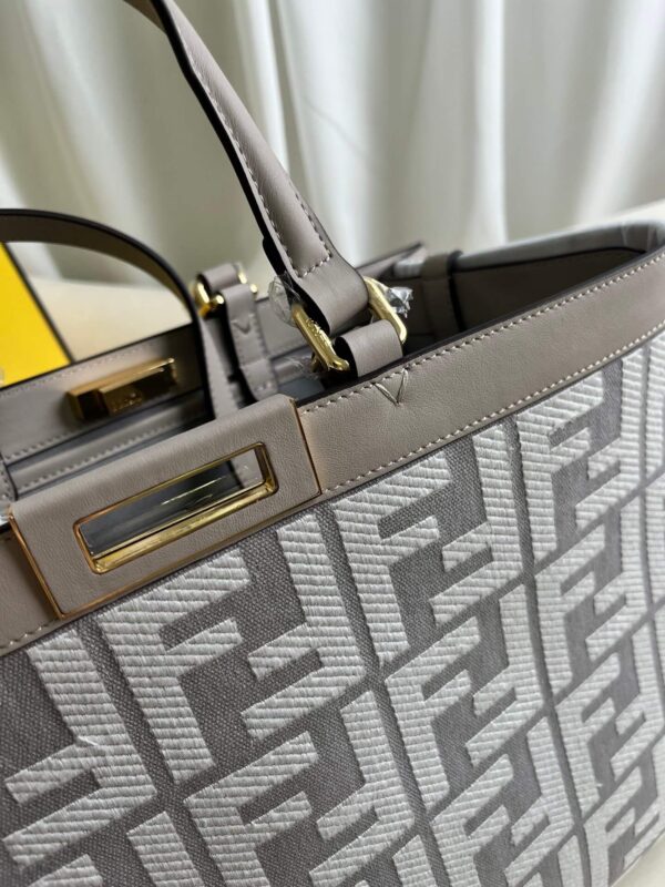 Fendi Women's X-tote Bag In Canvas With Thread-embroidered Ff Monogram - Image 4