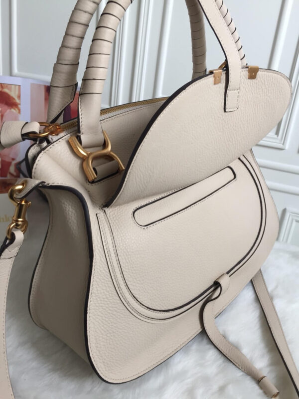 Chloe Marcie Double Carry Bag Beige - Image 3