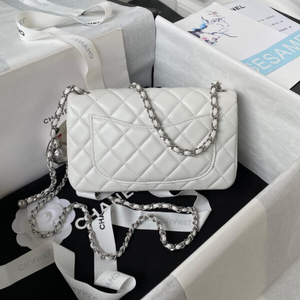 Chanel Mini Rectangular Flap Bag White - Image 5