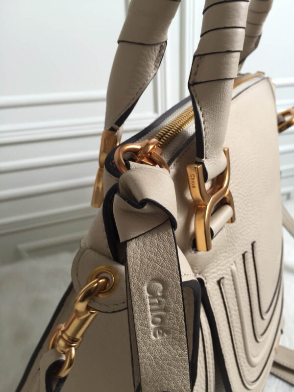 Chloe Marcie Double Carry Bag Beige - Image 9