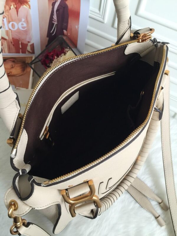 Chloe Marcie Double Carry Bag Beige - Image 8