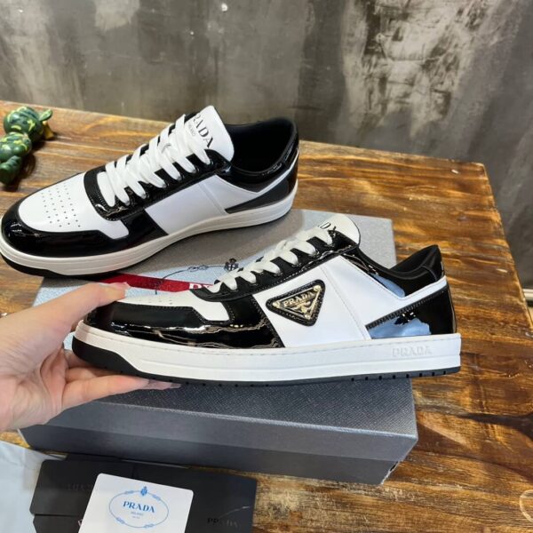 Prada Men's Downtown Sneakers in Patent Leather - Image 6