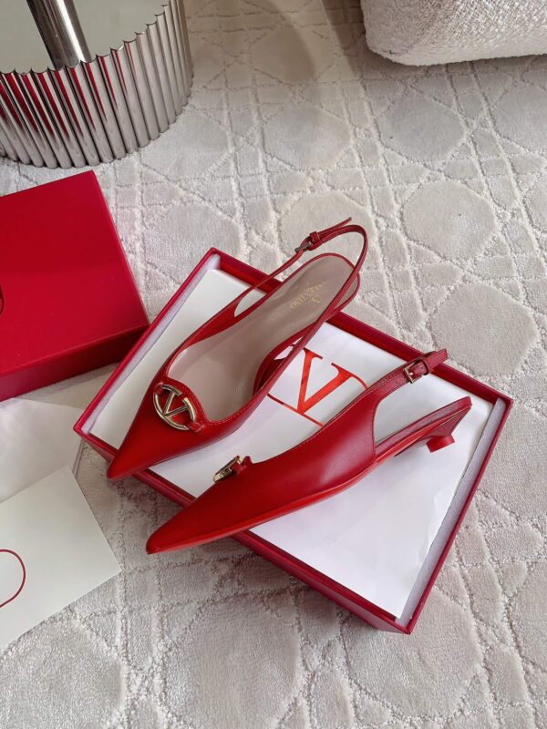Valentino Garavani Red Slingback with Vlogo - Image 4