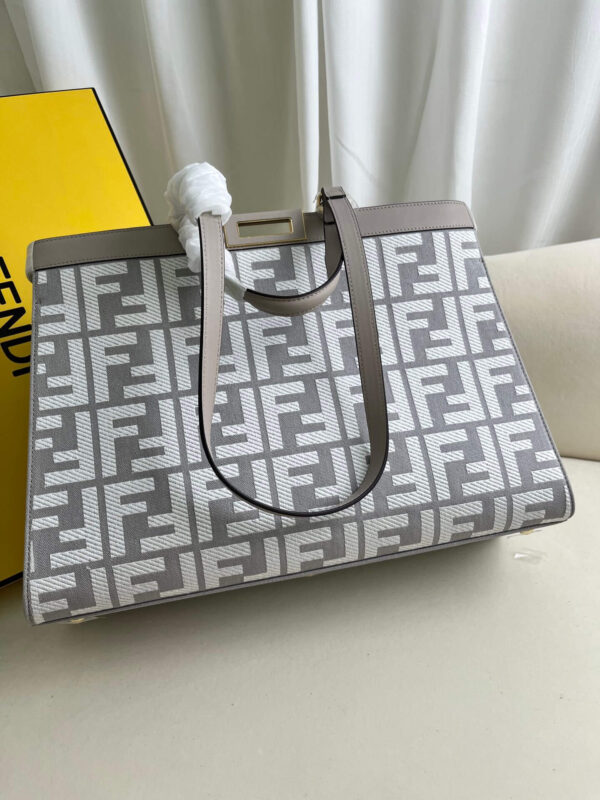 Fendi Women's X-tote Bag In Canvas With Thread-embroidered Ff Monogram - Image 5