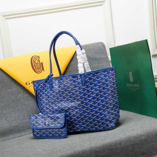 Goyard Tote Large Blue Bag - Image 4