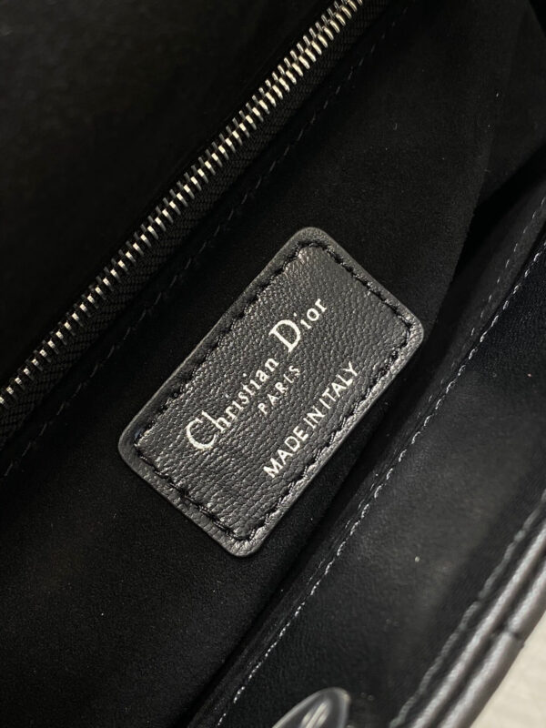 Lady Dior Bag Black Silver Hardware - Image 5