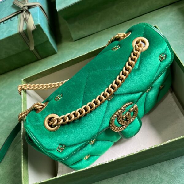 Gucci Marmont Velvet Green Bags - Image 4