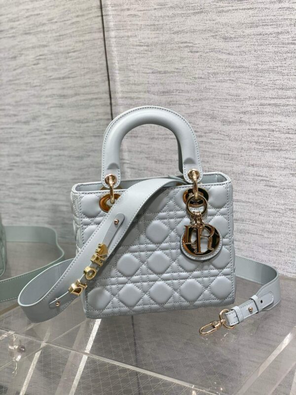 Lady Dior Bag Pearl Grey