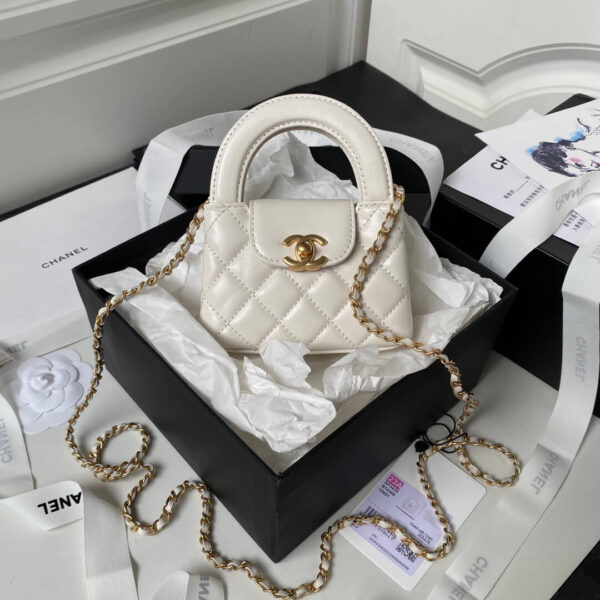 Chanel Small Kelly Shopper White Bag