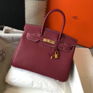 Hermes Birkin Brownish Crimson Bag