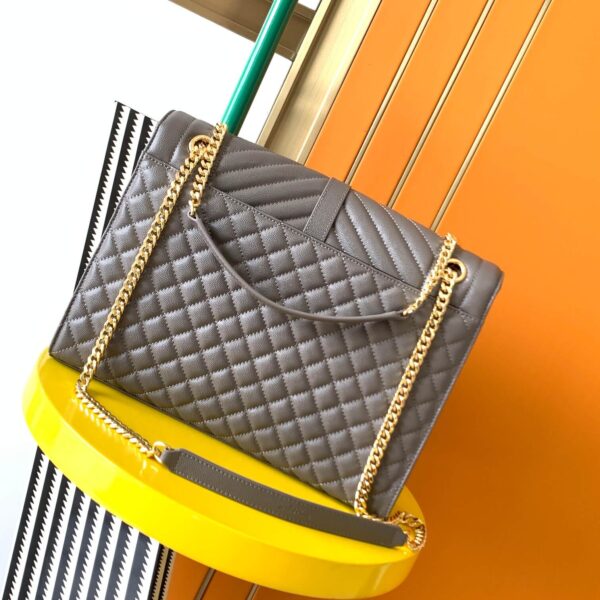 YSL Large Envelope Matelassé Leather Shoulder Bag - Image 2