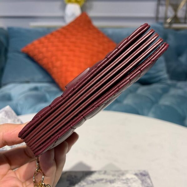Dior Dior 5-Gusset Card Holder Dark Red - Image 6