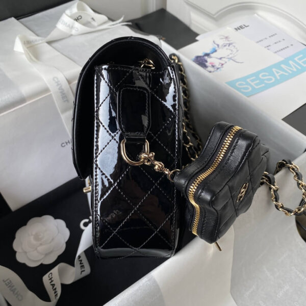 Chanel 24C Backpack with Star Patent Gold - Image 6