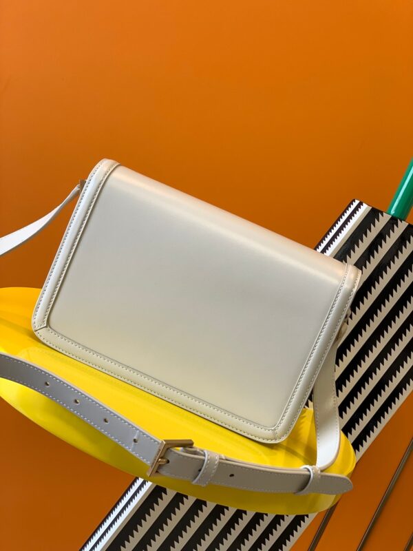 YSL Solferino Shoulder White Bag - Image 6