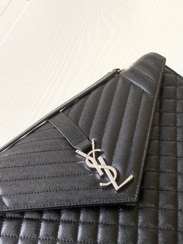 YSL Large Envelope  Matelassé Leather Shoulder Bag - Image 5