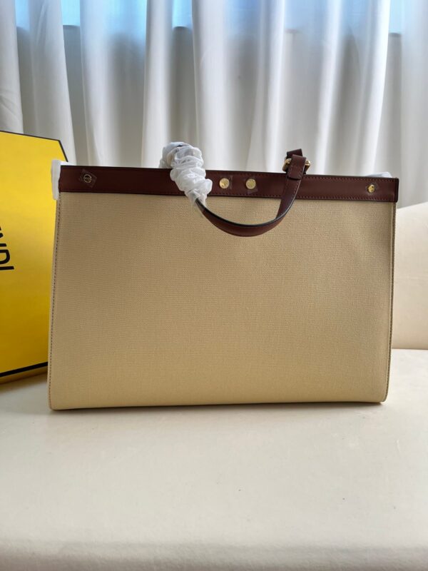 Fendi Women’s X-tote Bag In Canvas With Thread-embroidered Ff Monogram - Image 5