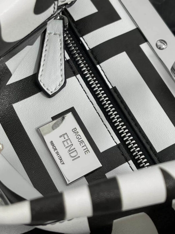 Fendi Peekaboo Bag Capsule Leather Black/White - Image 6