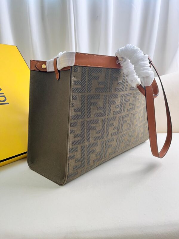 Fendi Women's X-tote Bag In Canvas With Thread-embroidered Ff Monogram - Image 3