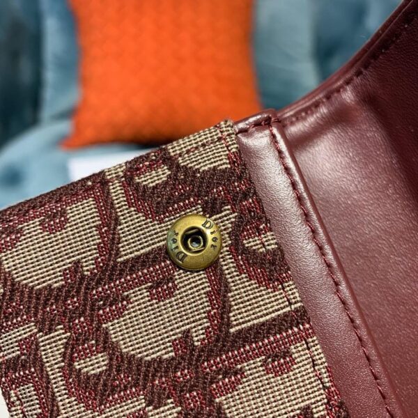 Dior Saddle Flap Card Holder Red - Image 6