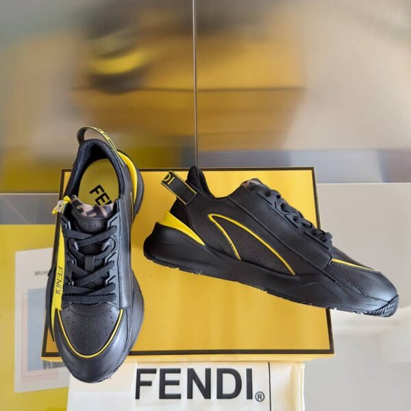 Fendi Flow Men's Leather Sneakers - Image 3