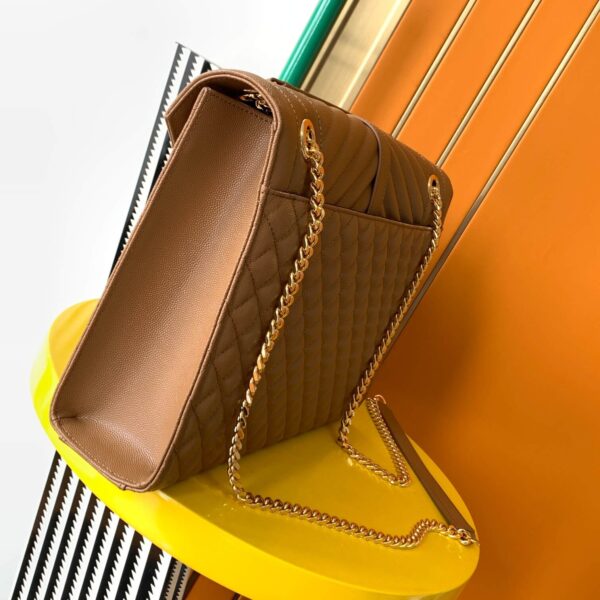 YSL Large Envelope Matelassé Leather Shoulder Bag - Image 5