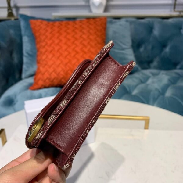 Dior Saddle Flap Card Holder Red - Image 3