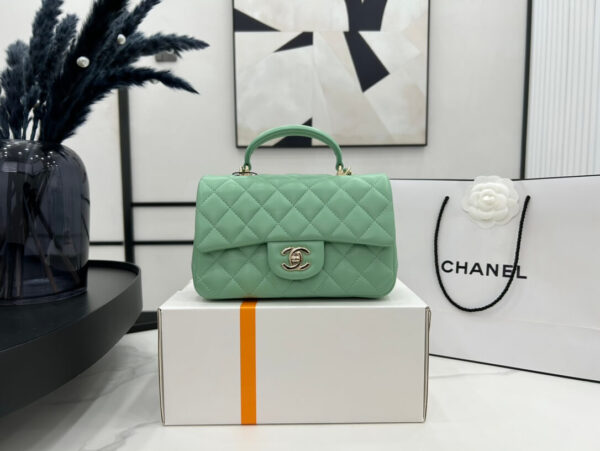 Chanel Mini Rectangular Flap with Top Handle Bag - Image 3