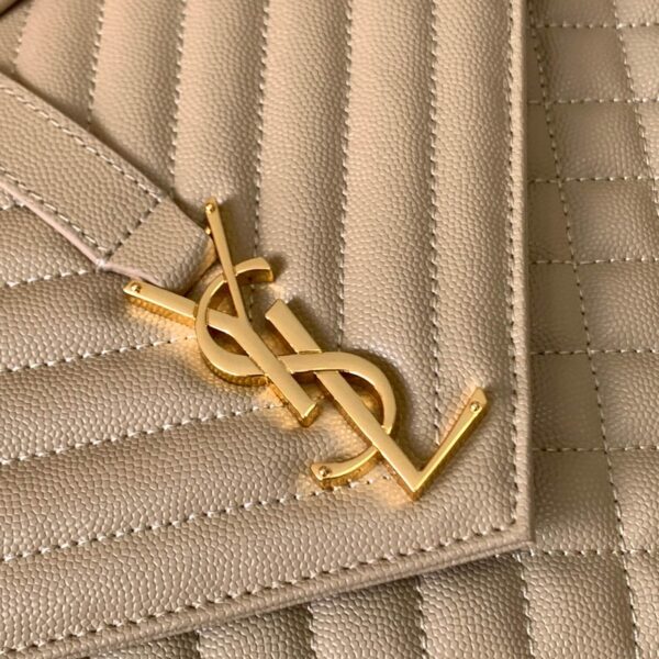 YSL Large Envelope Matelassé Leather Shoulder Bag - Image 3