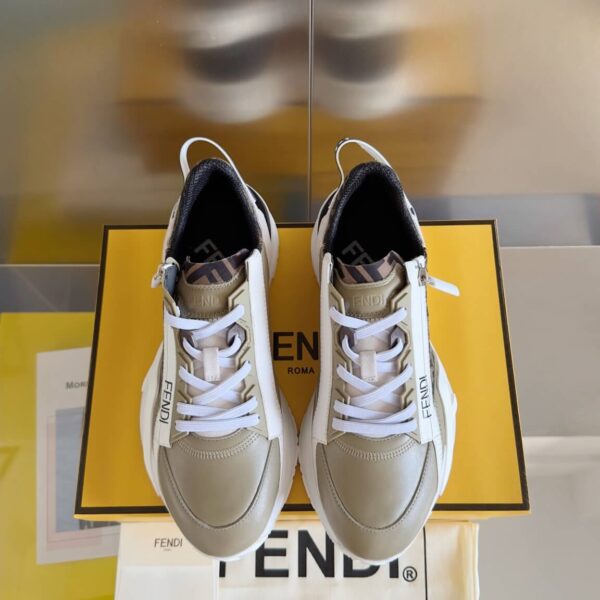 Fendi Flow Men's Leather Sneakers - Image 5