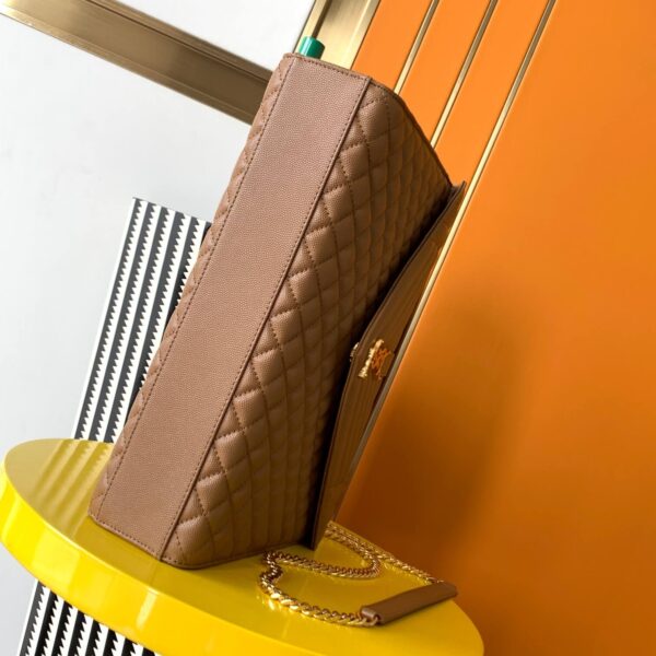 YSL Large Envelope Matelassé Leather Shoulder Bag - Image 4