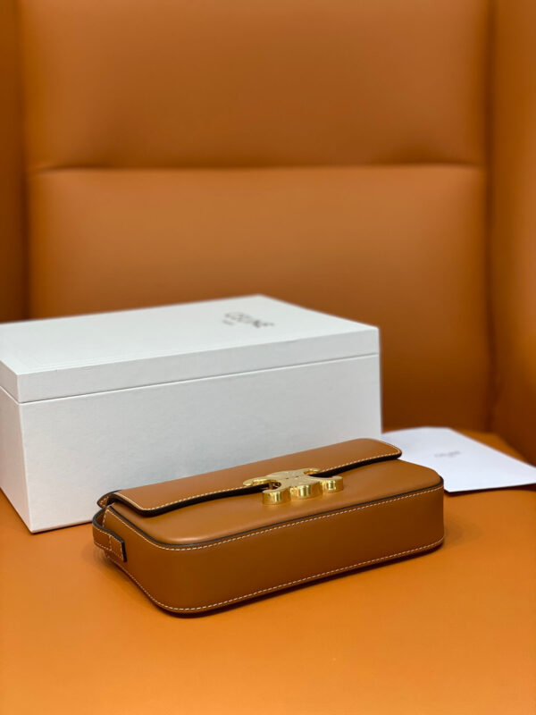 Celine Brown Triomphe Shoulder Bag - Image 6