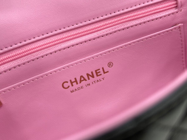 Chanel Mini Rectangular Flap with Top Handle Black Bag - Image 6