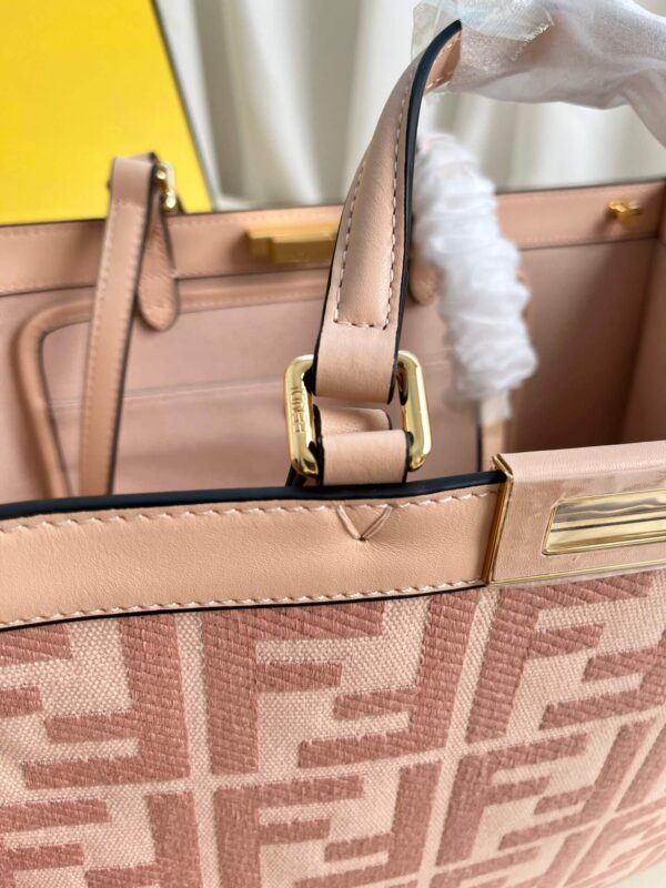 Fendi Women’s X-tote Bag In Canvas With Thread-embroidered Ff Monogram - Image 6