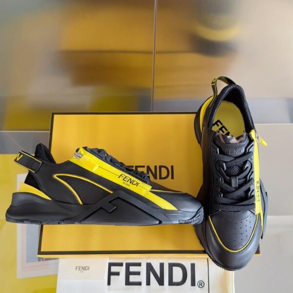 Fendi Flow Men's Leather Sneakers - Image 4