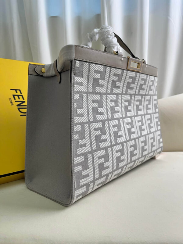 Fendi Women's X-tote Bag In Canvas With Thread-embroidered Ff Monogram - Image 3
