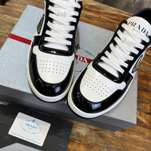 Prada Men's Downtown Sneakers in Patent Leather - Image 5