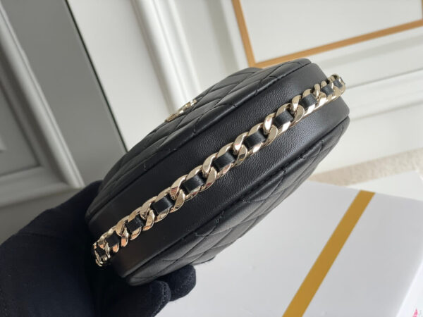 Chanel 23C Round Cruise Pouch Black Bag - Image 5