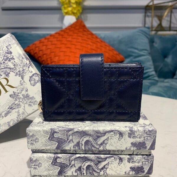 Dior Dior 5-Gusset Card Holder Blue