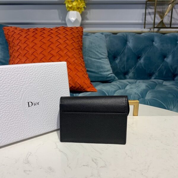 Dior Saddle Flap Card Holder Black - Image 4