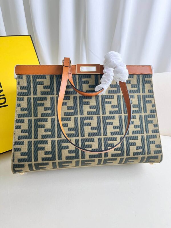Fendi Women's X-tote Bag In Canvas With Thread-embroidered Ff Monogram - Image 6