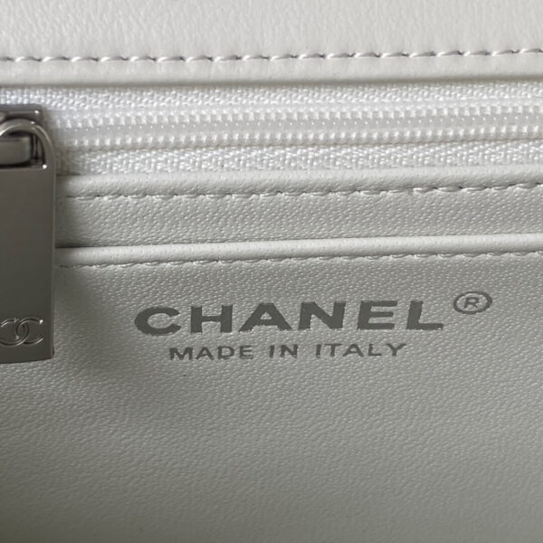 Chanel Mini Rectangular Flap Bag White - Image 6