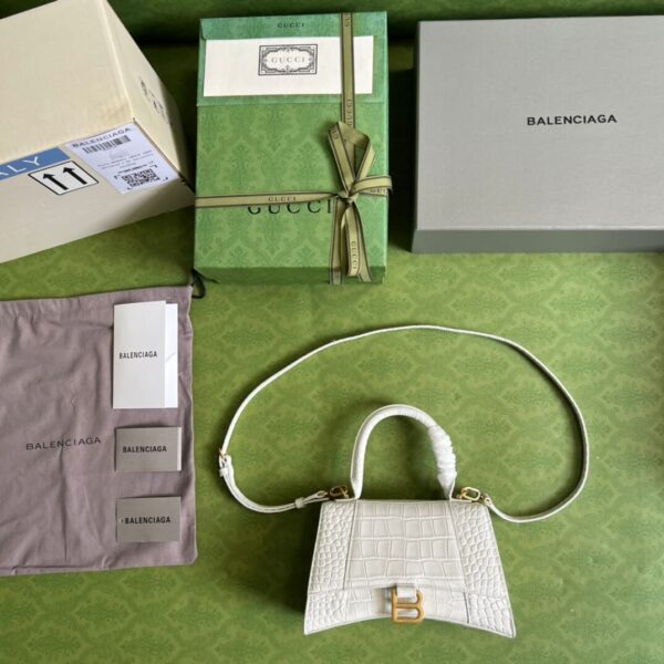 Balenciaga Hacker Hourglass White Bag - Image 6